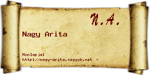 Nagy Arita névjegykártya